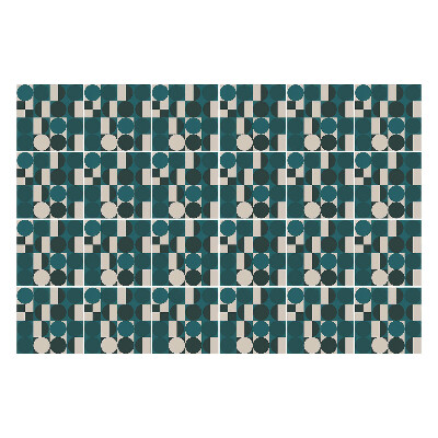 Naklejki na kafelki do kuchni Geometria kół i prostokątów