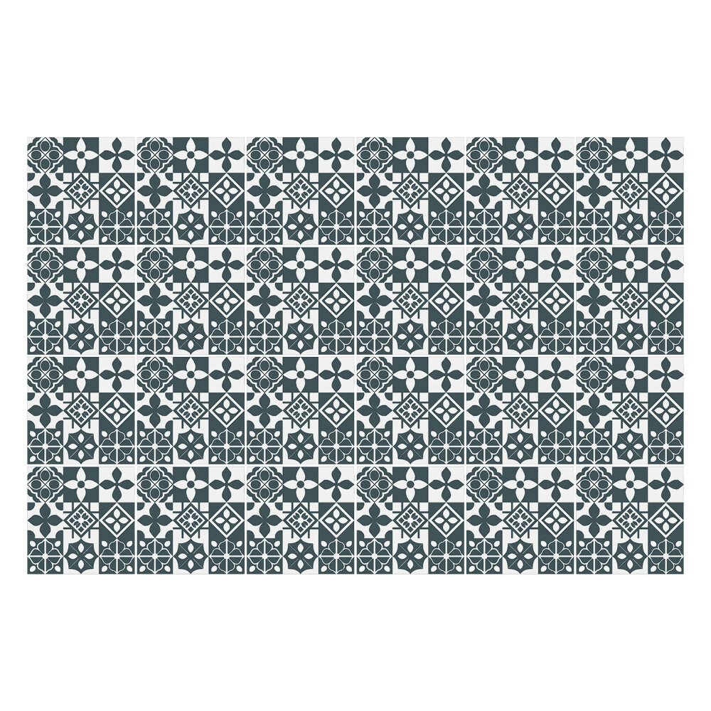 Naklejki samoprzylepne na kafelki Geometryczne motywy kwiatowe