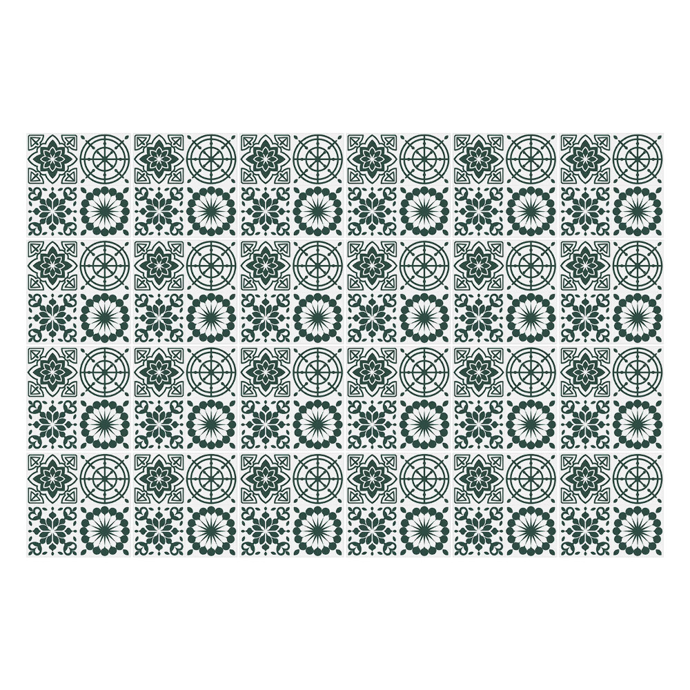 Naklejki samoprzylepne na kafelki Geometryczne kwiaty i koła