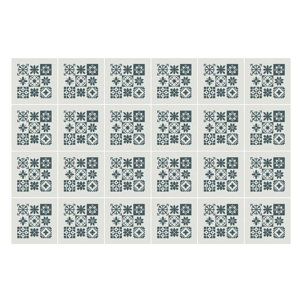 Naklejki na kafelki do kuchni Geometryczne kwiaty i kształty