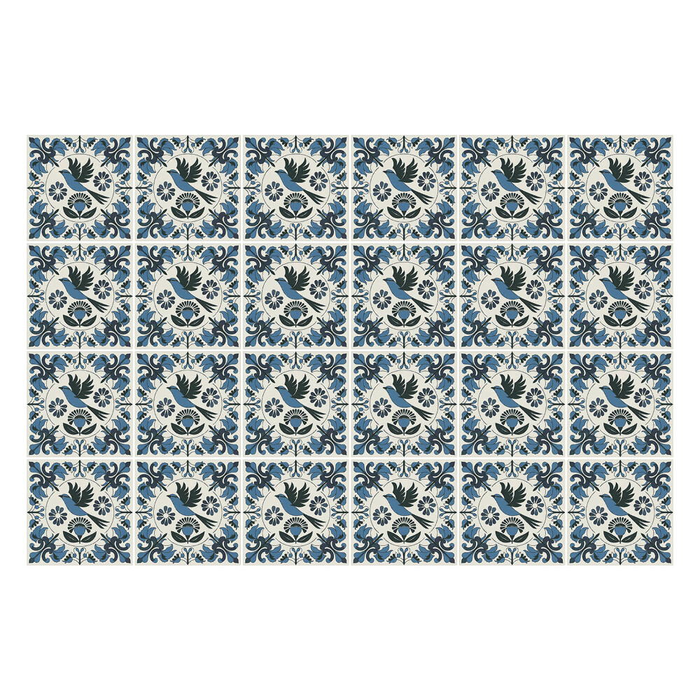 Naklejki samoprzylepne na kafelki Kwiatowe ornamenty w układzie