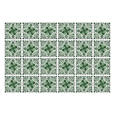 Naklejki na kafelki do kuchni Motyw roślinny z okręgami