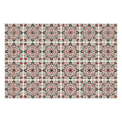 Naklejki samoprzylepne na kafelki Kwiatowy motyw z liśćmi