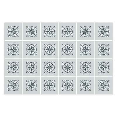 Okleina na płytki Kwiatowe ornamenty w siatce