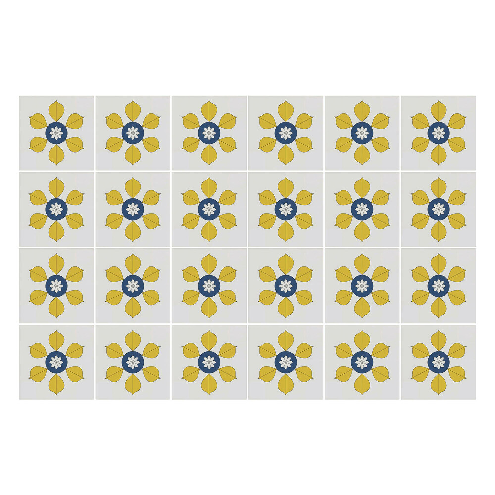 Naklejki na kafelki do kuchni Kwiatowe motywy w układzie