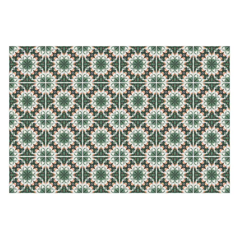 Okleina na płytki Kwiatowe motywy w symetrii