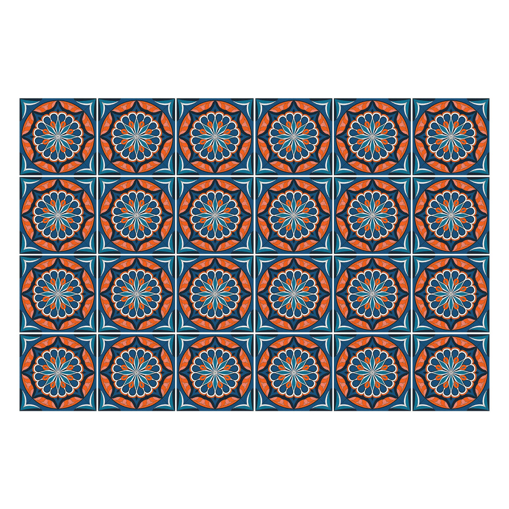 Okleina na płytki Kwiatowe okręgi