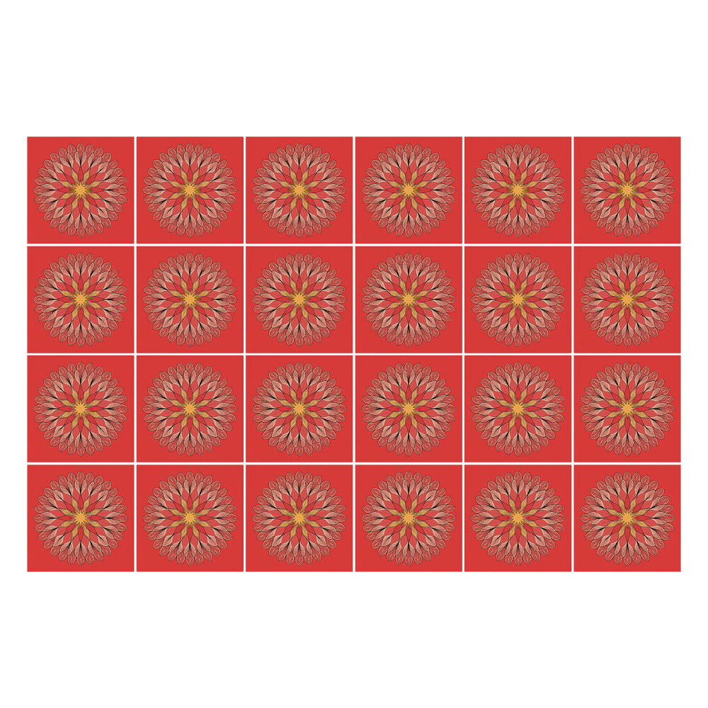 Naklejki samoprzylepne na kafelki Kwiatowe wzory