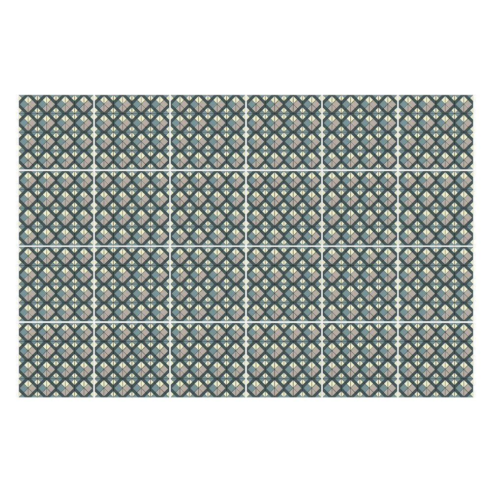 Naklejki samoprzylepne na kafelki Geometryczne romby i liście