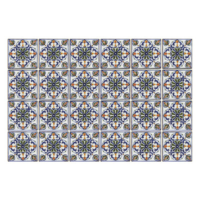 Okleina na płytki Kwiatowe ornamenty w siatce