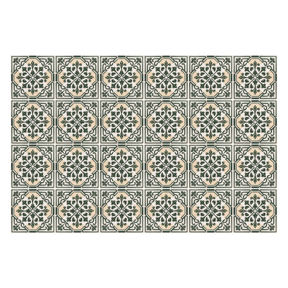 Naklejki samoprzylepne na kafelki Kwiatowe płytki