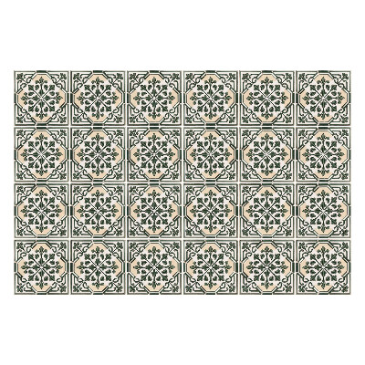 Naklejki samoprzylepne na kafelki Kwiatowe płytki