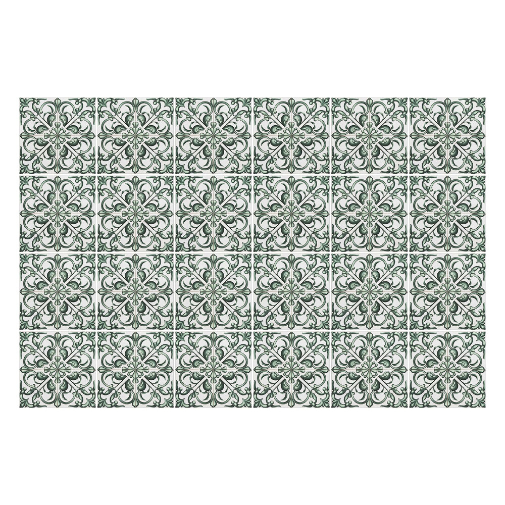 Naklejki na kafelki do kuchni Kwiatowe ornamenty w siatce