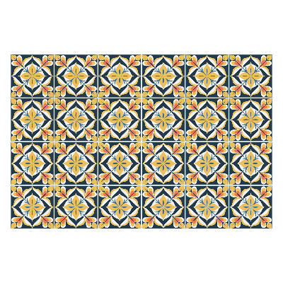 Naklejki samoprzylepne na kafelki Kwiatowe motywy w układzie