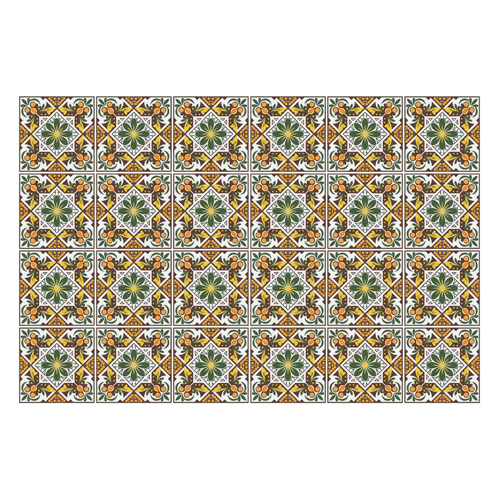 Naklejki samoprzylepne na kafelki Bogato zdobione kafle