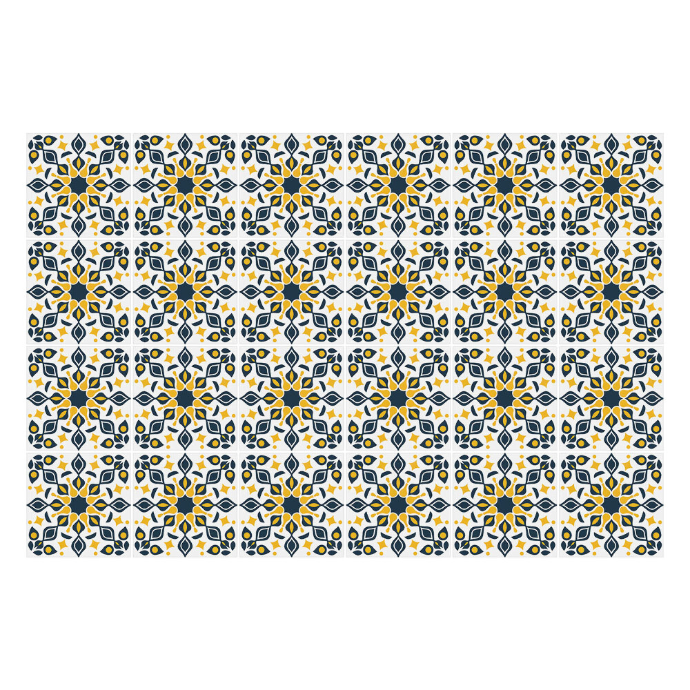 Naklejki samoprzylepne na kafelki Roślinne motywy w układzie