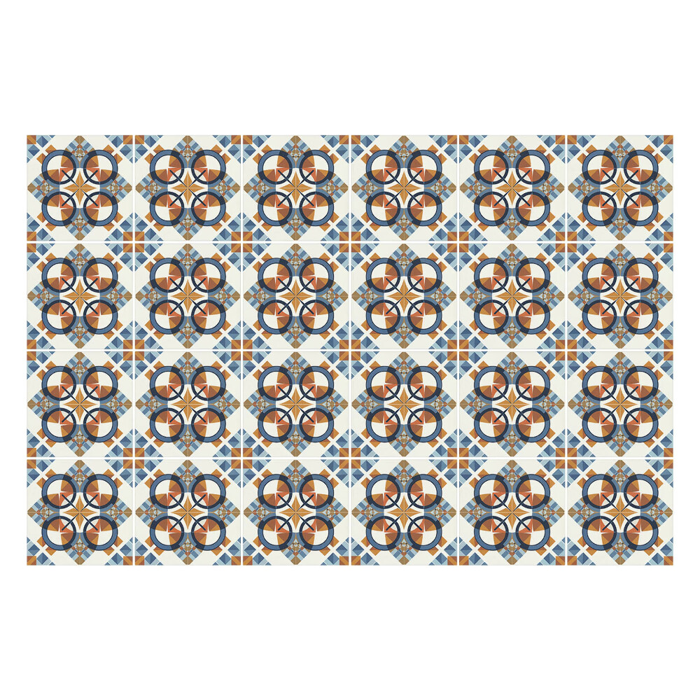 Okleina na płytki Geometryczne koła i gwiazdy