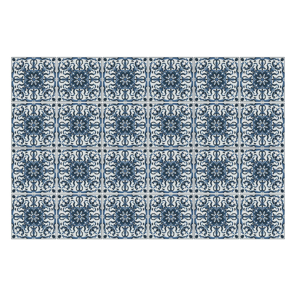 Naklejki samoprzylepne na kafelki Zdobione płytki