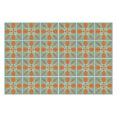 Okleina na płytki Kwiatowe motywy w siatce