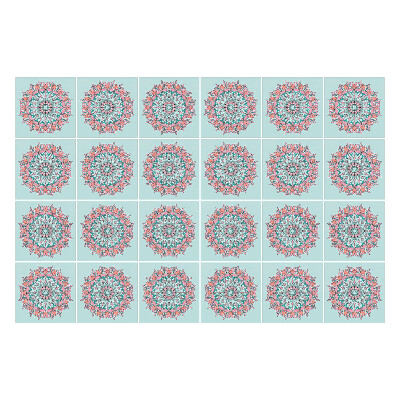 Naklejki na kafelki do kuchni Błękitne mandale