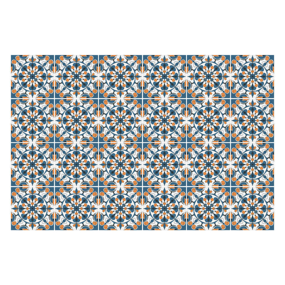 Naklejki samoprzylepne na kafelki Kwiatowe wzornictwo