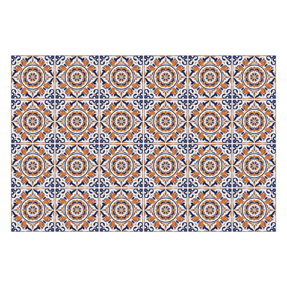 Okleina na płytki Kwiatowe ornamenty w układzie