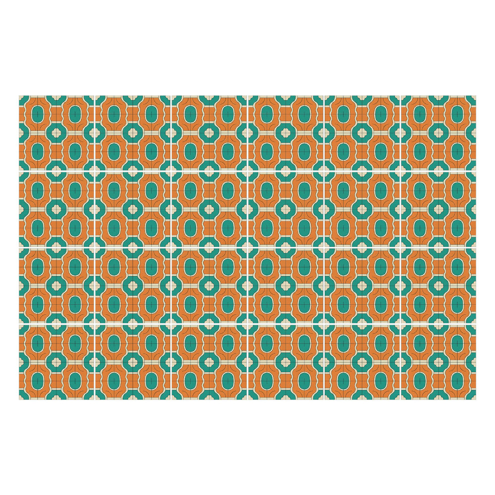 Okleina na płytki Owalne formy vintage