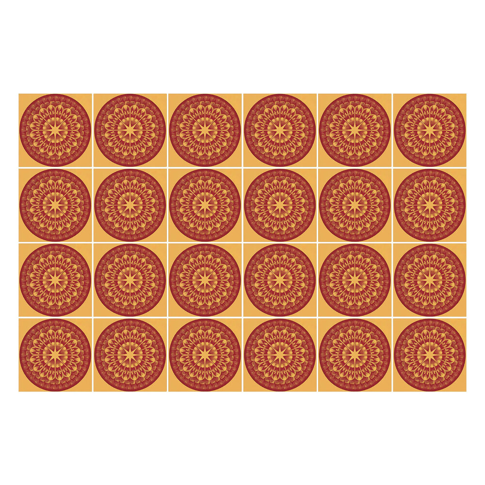 Naklejki samoprzylepne na kafelki Mandale w okręgach