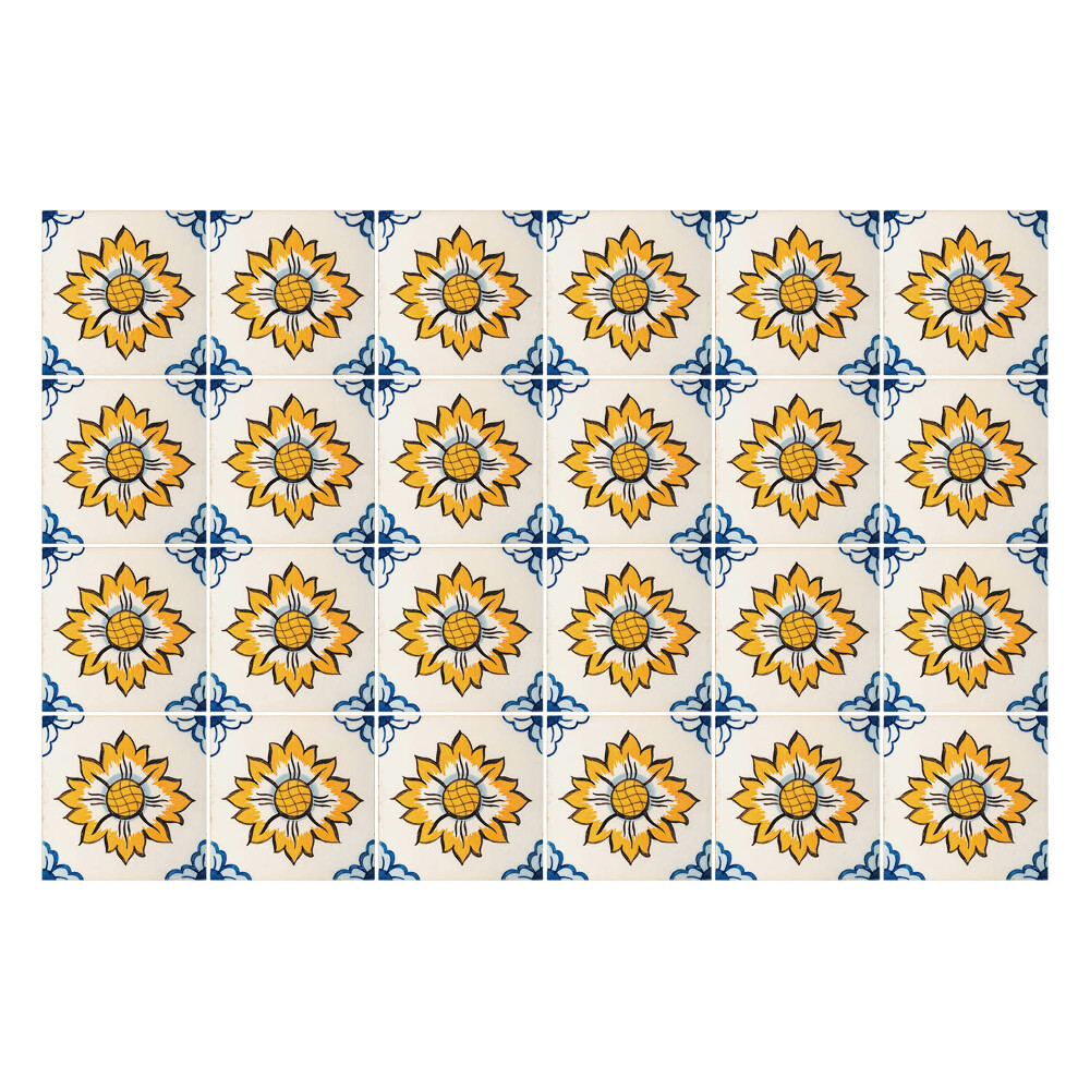 Okleina na płytki Retro słoneczniki