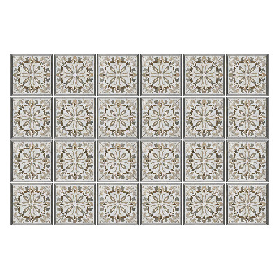 Naklejki samoprzylepne na kafelki Eleganckie kwiatowe kafle