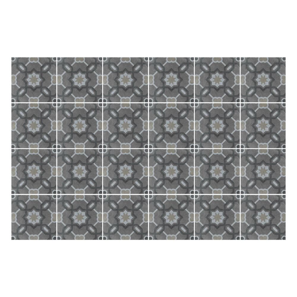 Okleina na płytki Geometryczne kwiaty i gwiazdy