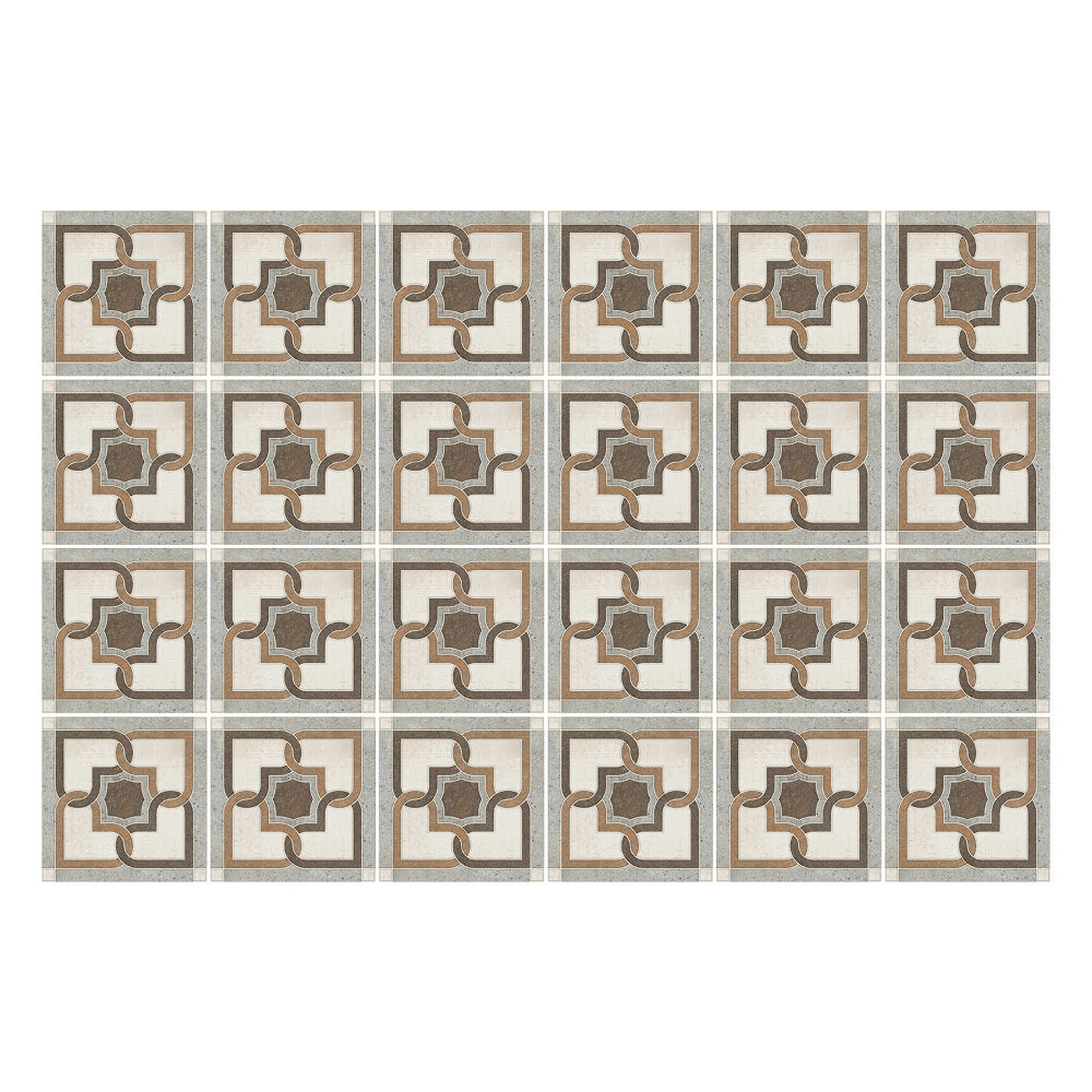 Okleina na płytki Geometryczne kwiaty w siatce