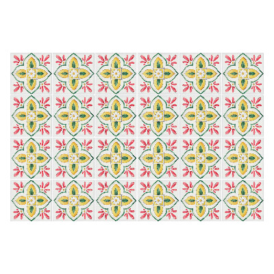 Naklejki na kafelki do kuchni Kwiatowe ornamenty w układzie