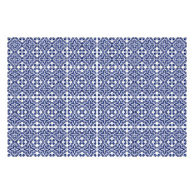 Naklejki samoprzylepne na kafelki Kwiatowe ornamenty w siatce