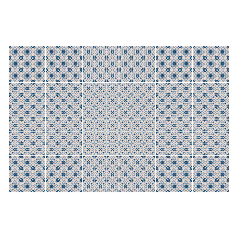 Naklejki na kafelki do kuchni Geometryczne motywy kwiatowe