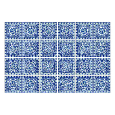 Naklejki samoprzylepne na kafelki Kwiatowy motyw w siatce