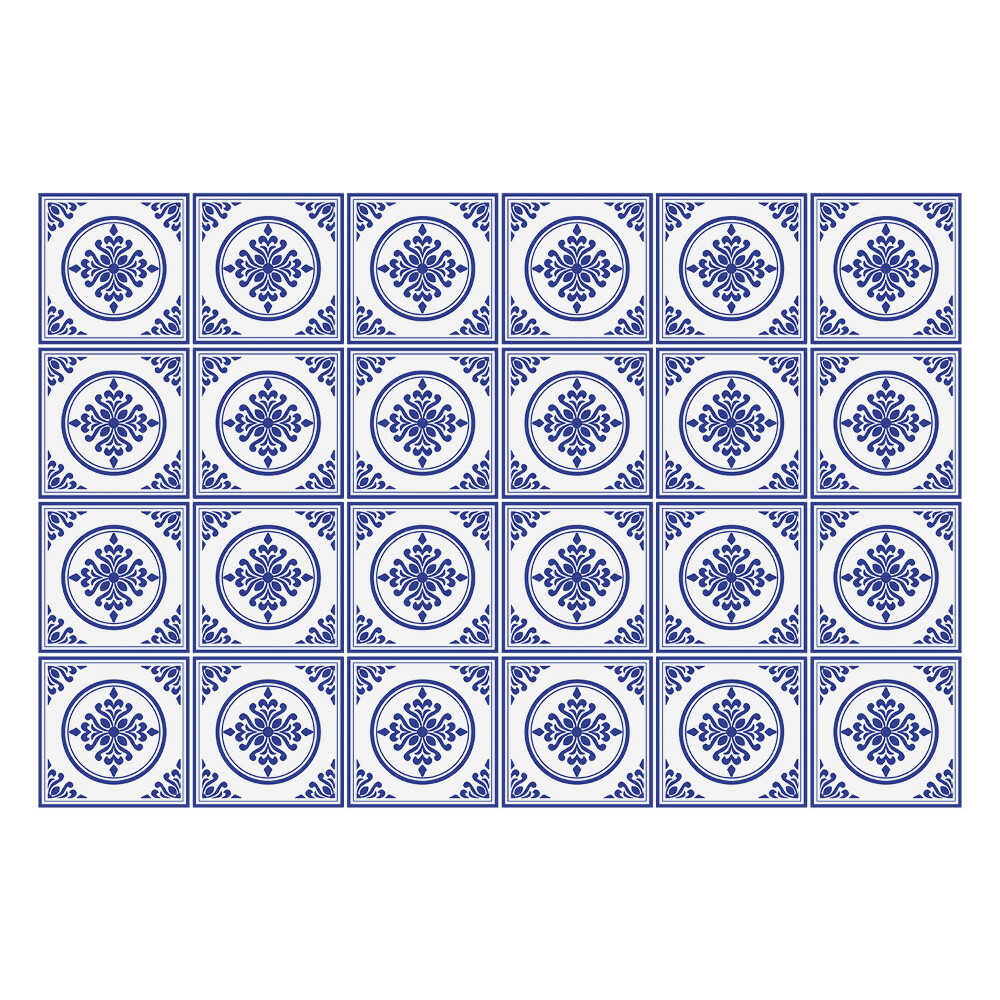 Naklejki na kafelki do kuchni Klasyczne ornamenty w kwadratach