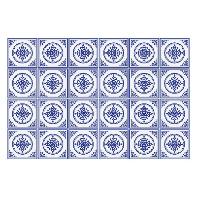 Naklejki na kafelki do kuchni Klasyczne ornamenty w kwadratach