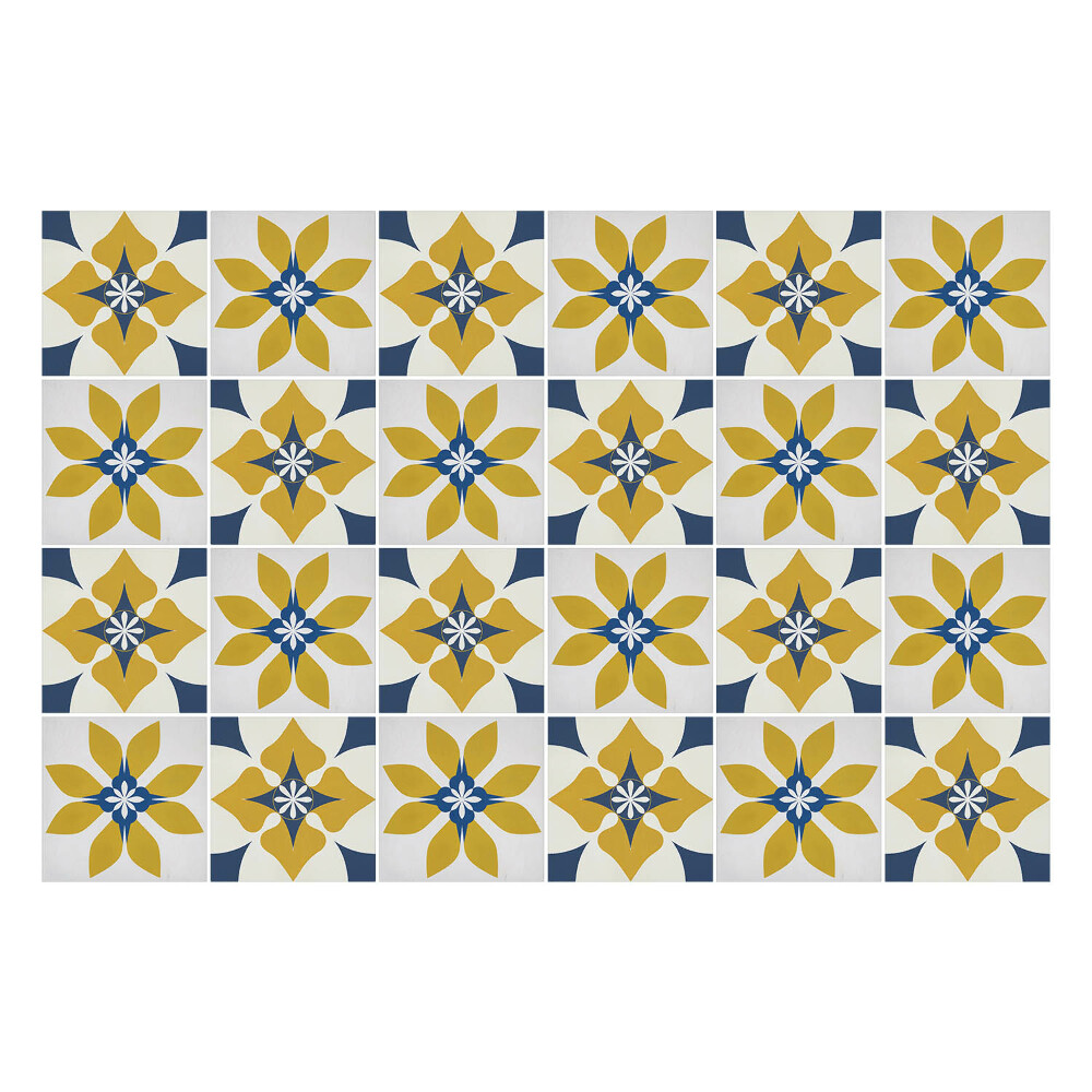 Naklejki na kafelki do kuchni Kwiatowe motywy w układzie