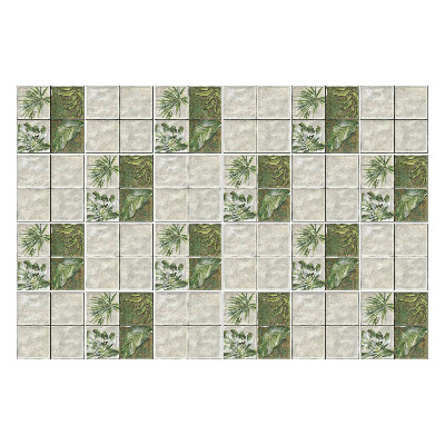 Naklejki na kafelki do kuchni Liście w układzie kafli