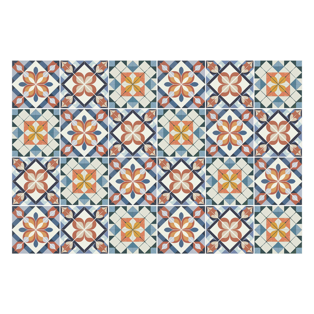 Naklejki na kafelki do kuchni Wzorzysta vintage mozaika