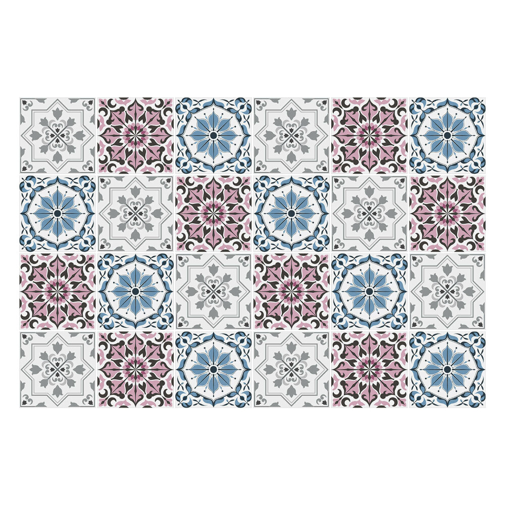 Naklejki na kafelki do kuchni Kolorowe eleganckie kafle