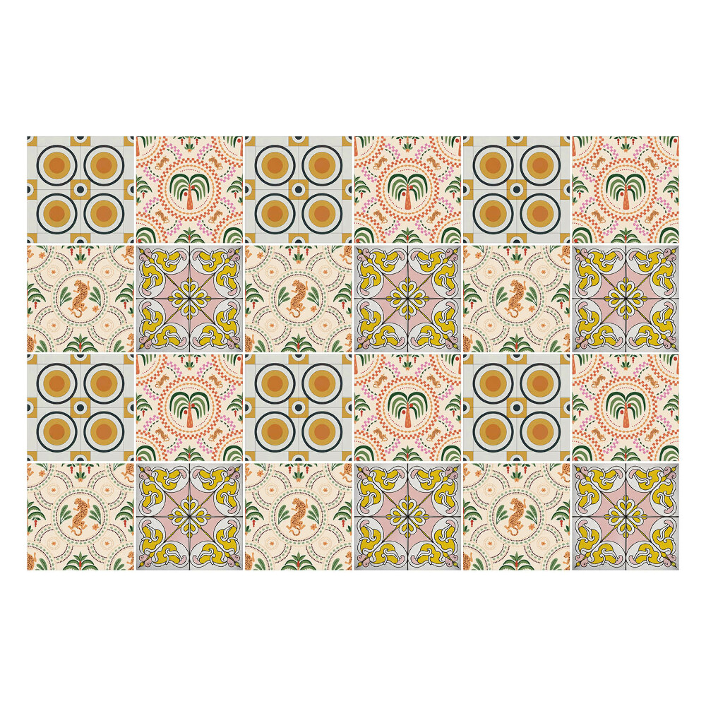 Naklejki na kafelki do kuchni Natura wzornictwo i geometria