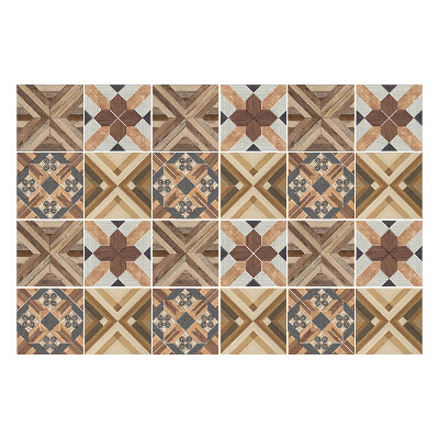 Naklejki na kafelki do kuchni Geometryczne układy drewna