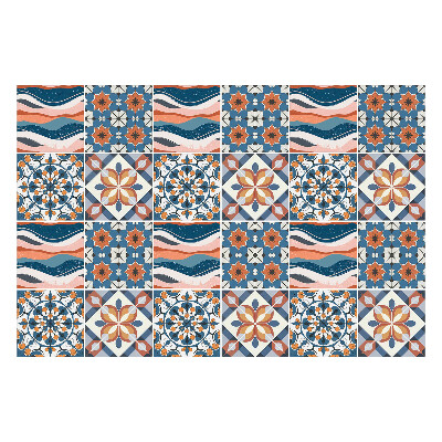 Naklejki samoprzylepne na kafelki Pastelowe orientalne wzory