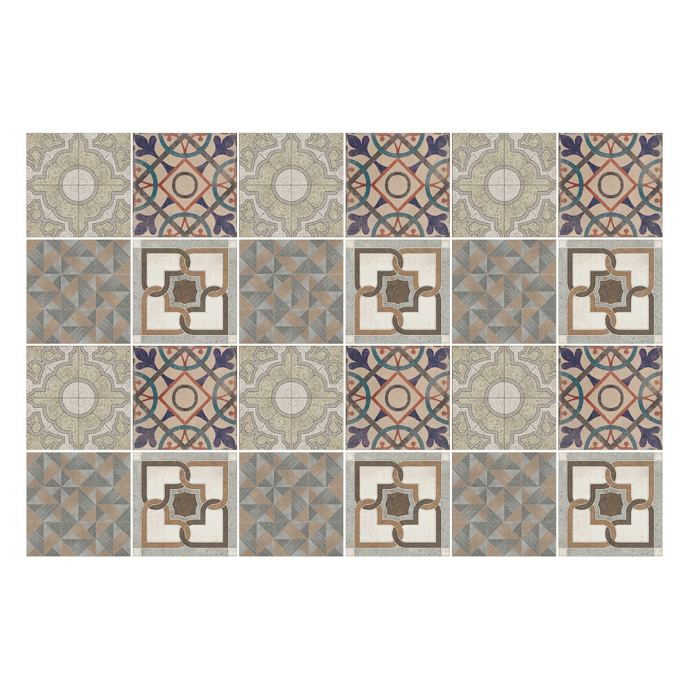 Naklejki samoprzylepne na kafelki Mozaika wiekowych kafli