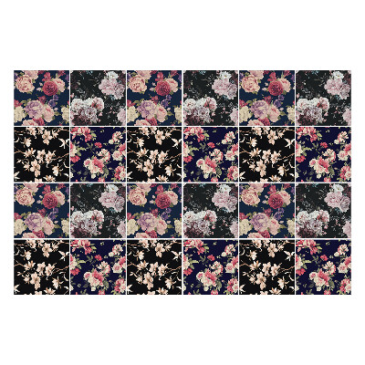 Naklejki na kafelki do kuchni Kwiatowe kompozycje