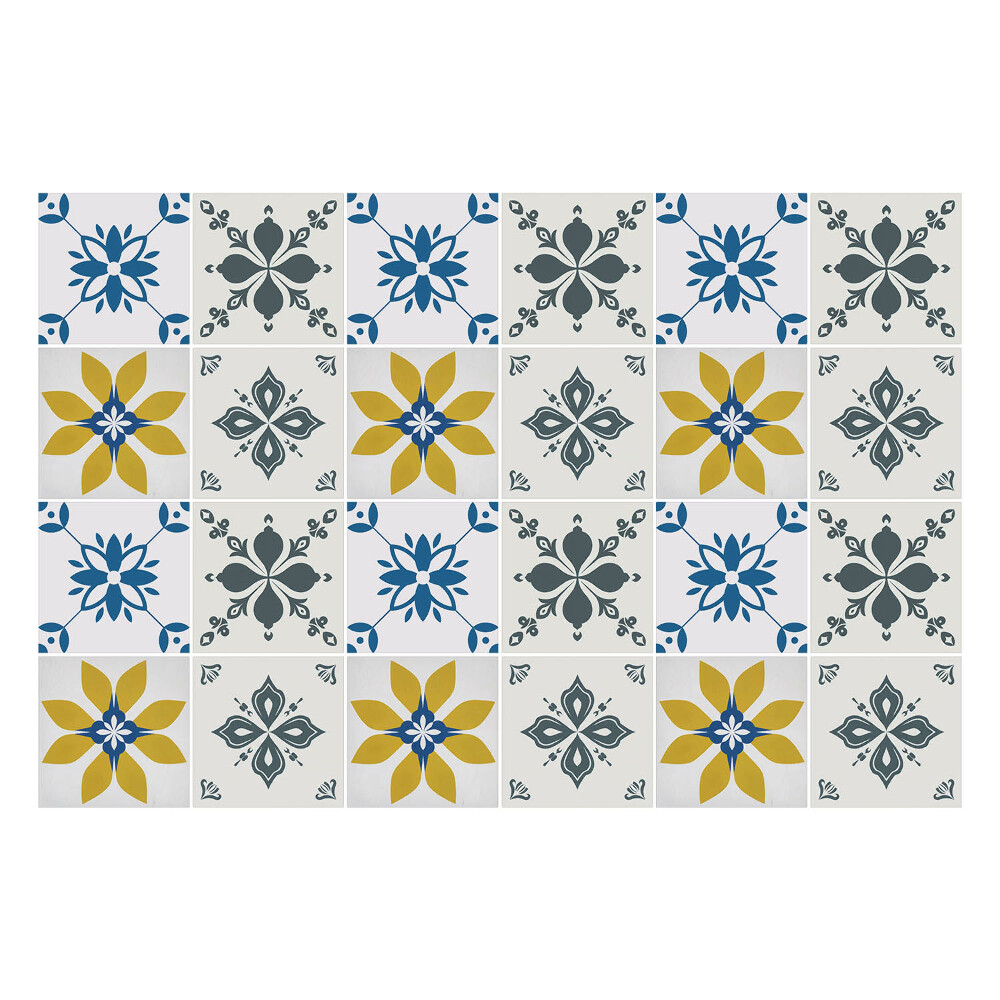 Naklejki samoprzylepne na kafelki Kwiatowe motywy