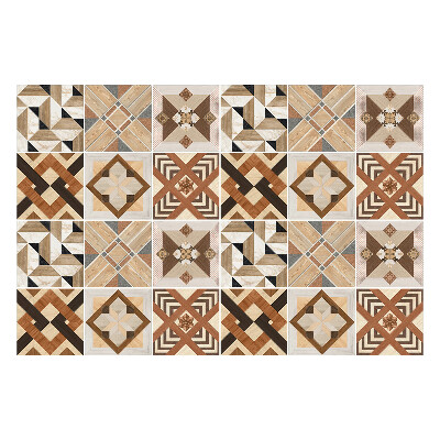 Okleina na płytki Geometria drewnianych kształtów