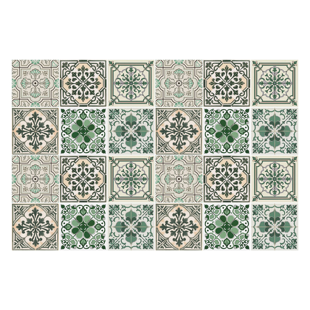 Naklejki samoprzylepne na kafelki Eleganckie ornamenty florystyczne